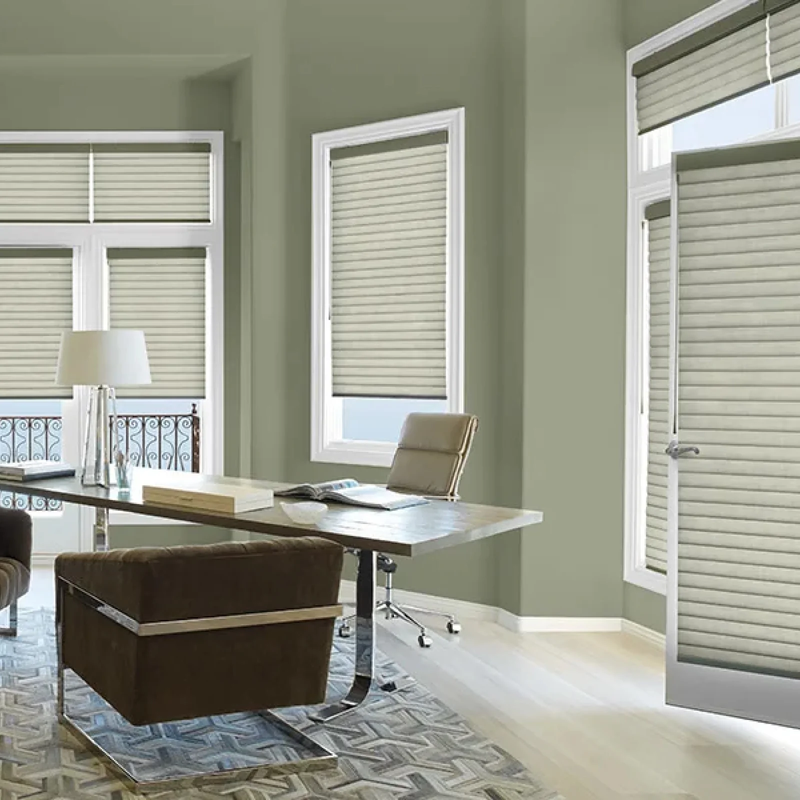 Blinds installed on door and windows